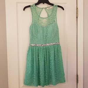 Candies mint green party dress, size 3